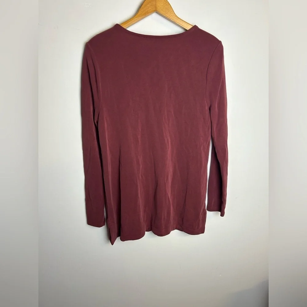 Soft‎ surroundings Burgundy outfit set Pants XS  Top S Old Money Comfortable